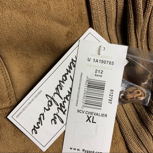 New Nygard Size XL Faux Suede Fur Jacket Sweater - Picture 7 of 9